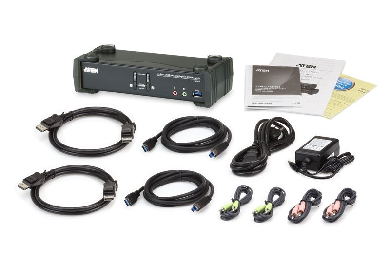 EAN 4719264644764 - ATEN CS1922 interruptor KVM Negro imagen 4