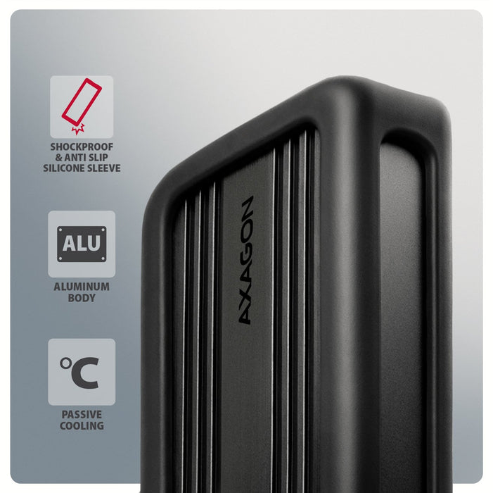 EAN 8595247909473 - Axagon EEM2-40G caja para disco duro externo Caja externa para unidad de estado sólido (SSD) Negro M.2 imagen 8