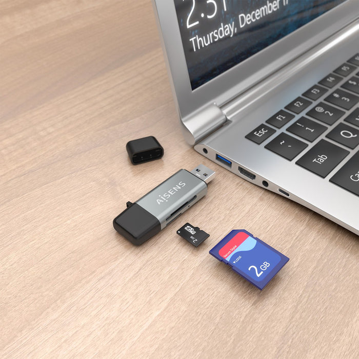 EAN 8435739903339 - AISENS ASCR-2AC11-GR lector de tarjeta USB 3.2 Gen 1 (3.1 Gen 1) Type-A/Type-C imagen 6