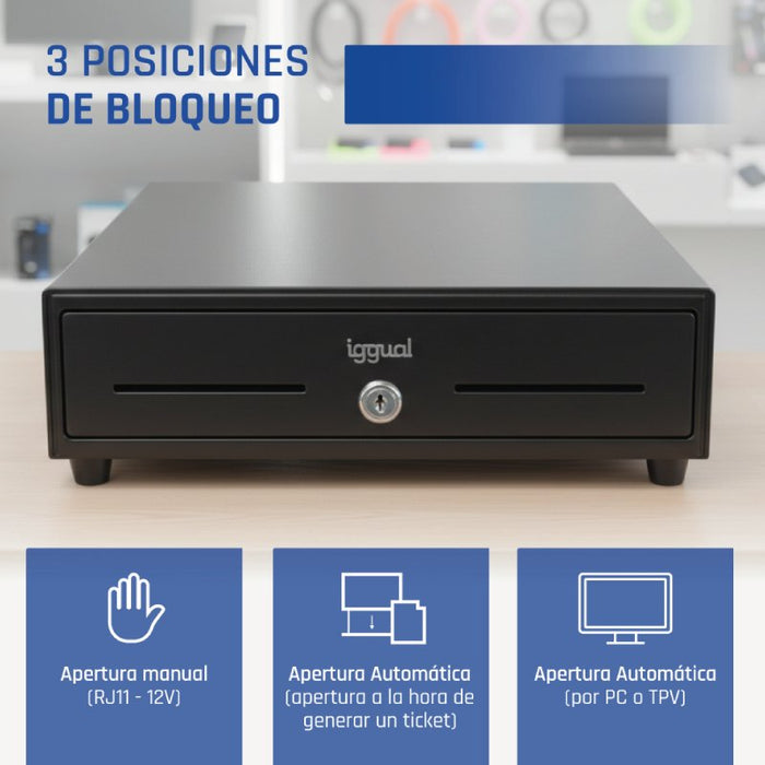 EAN 8435364320709 - iggual IRON-XS Cajón de efectivo automático y manual imagen 9