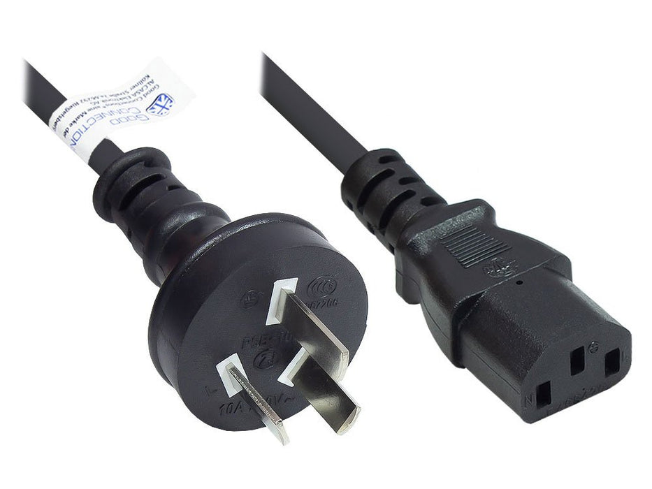 EAN 4014619170081 - Alcasa P8030-S018 cable de transmisión Negro 1,8 m Enchufe tipo I C13 acoplador imagen 1