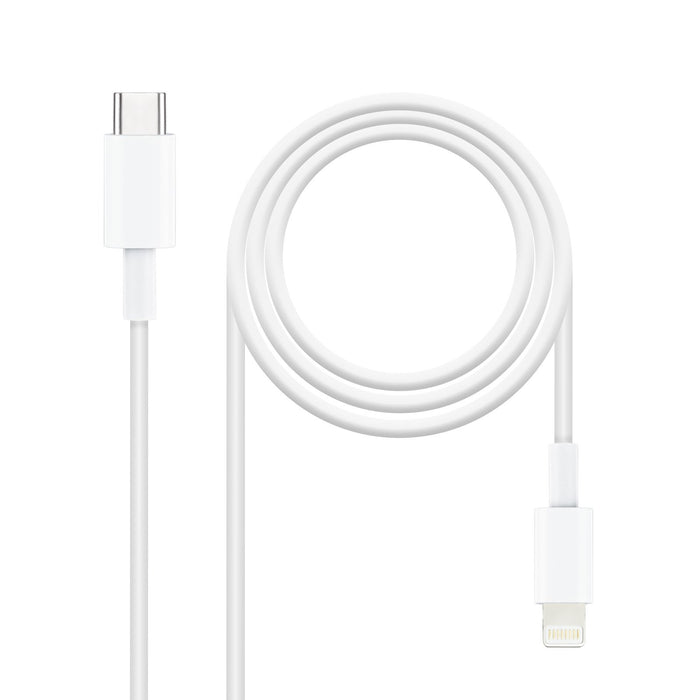 EAN 8433281010109 - TooQ 10.10.0601 cable de conector Lightning 1 m Blanco imagen 1