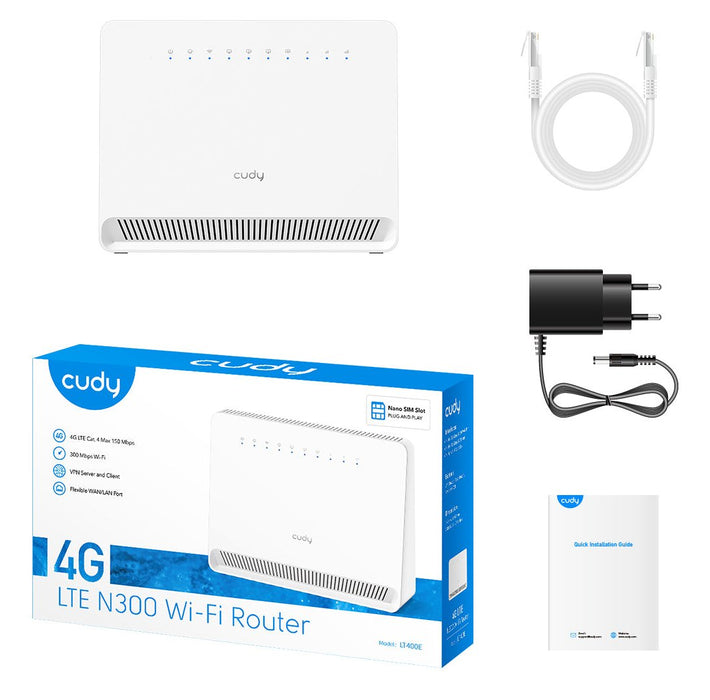 EAN 6971690793166 - Cudy LT400E router inalámbrico Ethernet rápido Banda única (2,4 GHz) 4G Blanco imagen 5