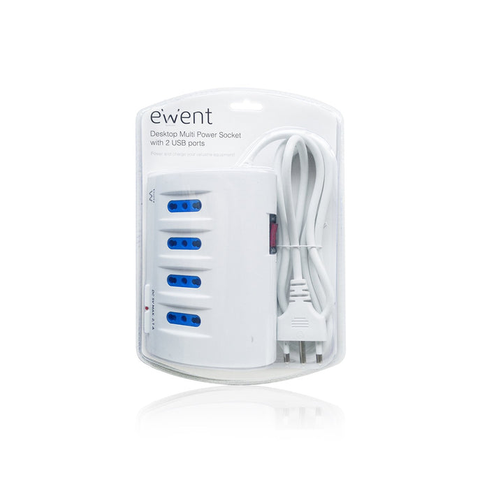 EAN 8056045879844 - Ewent EW3934 base múltiple 2 m 5 salidas AC Interior Azul, Blanco imagen 6