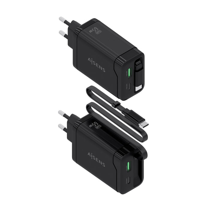 EAN 8435739903933 - AISENS ASCH-65W3P071-BK cargador de dispositivo móvil Cámara digital, GPS, Teléfono móvil, Portátil, Smar imagen 3