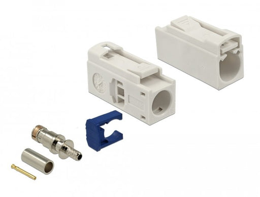 EAN 4043619896868 - DeLOCK 89686 conector FAKRA B Azul, Crema de color, Acero inoxidable imagen 1