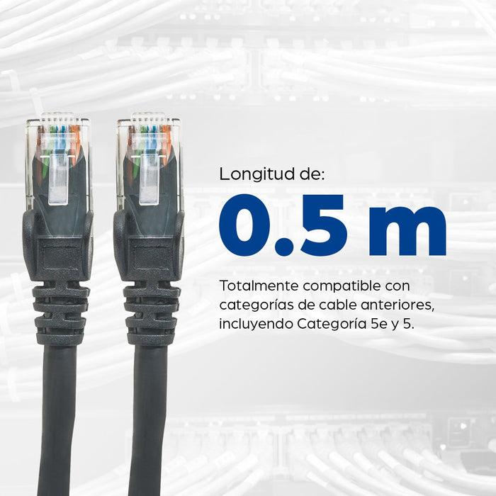 EAN 0766623342032 - Intellinet 342032 cable de red Negro 0,5 m U/UTP (UTP) imagen 6