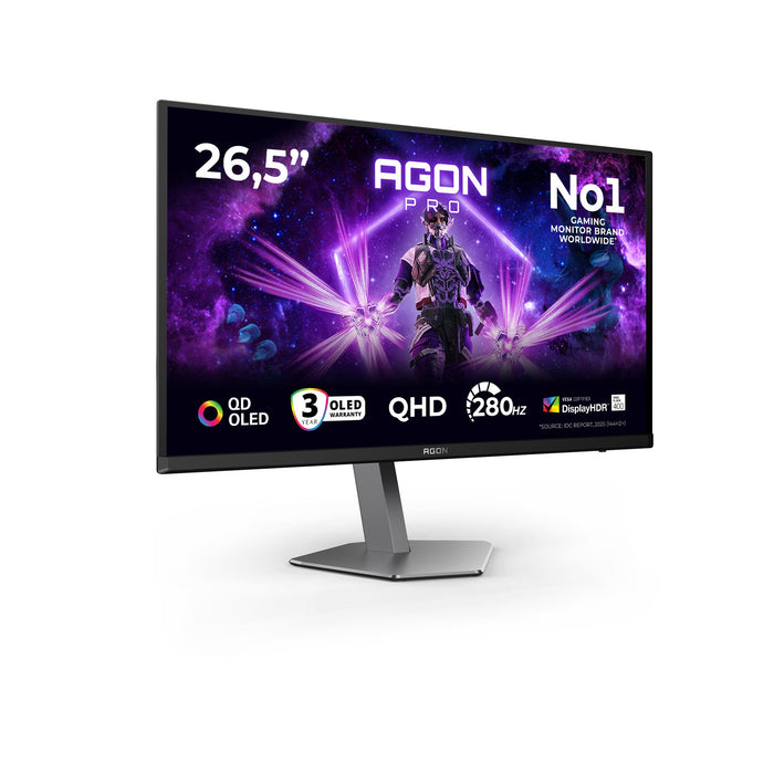 EAN 4038986182478 - AOC AGON PRO AG276QZD2 pantalla para PC 67,3 cm (26.5") 2560 x 1440 Pixeles Quad HD QD-OLED Negro, Gris imagen 2