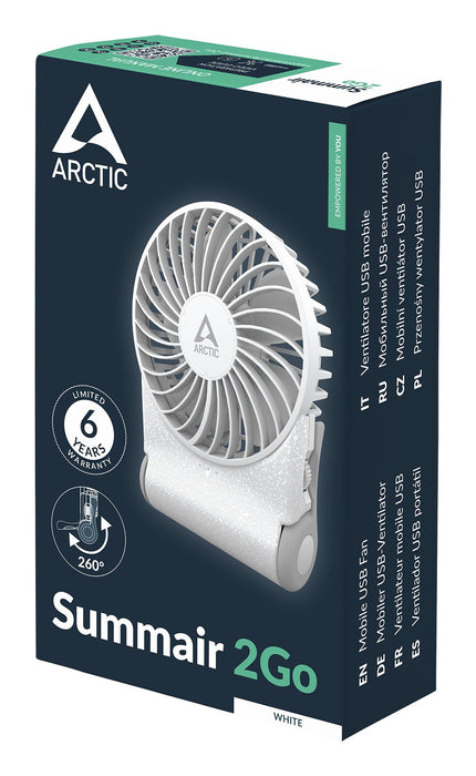 EAN 4895265000171 - ARCTIC Summair 2Go Blanco 9,1 cm Ventilador de mano imagen 8