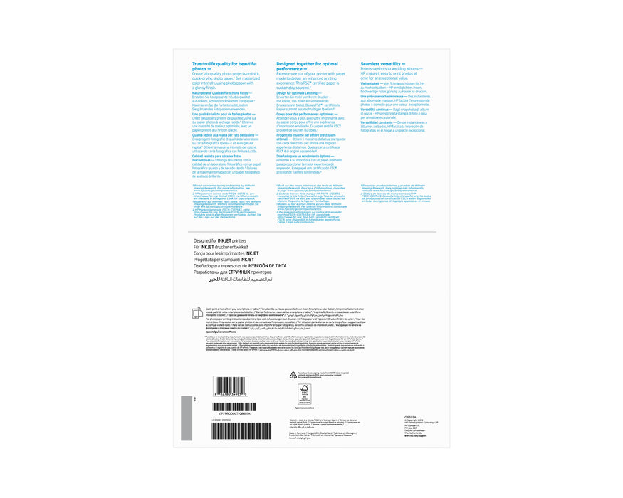 EAN 0882780349650 - HP Advanced Glossy Photo Paper-20 sht/A3/297 x 420 mm De alto brillo imagen 7