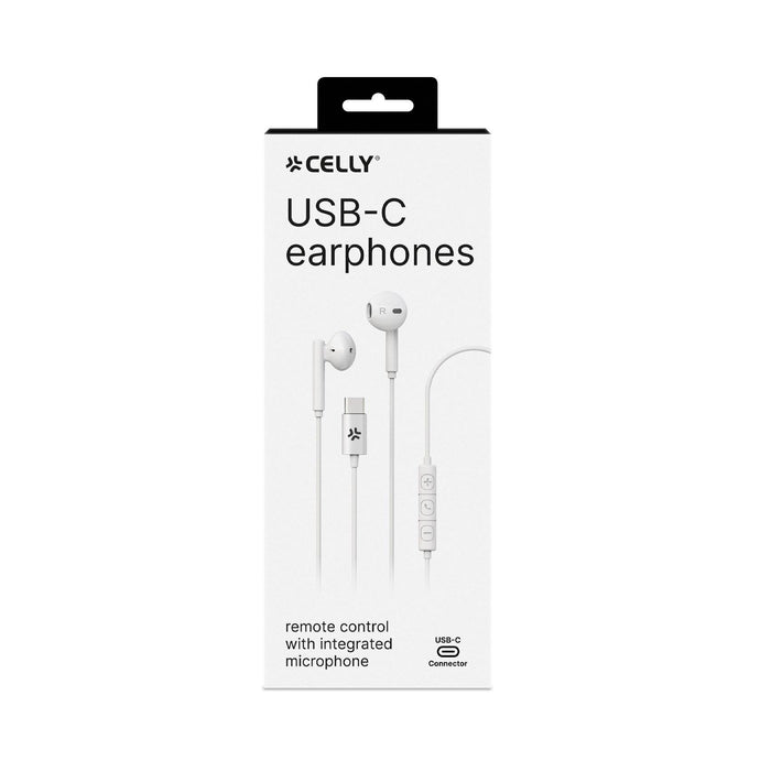 EAN 8021735200895 - Celly UP1100TYPECWH auricular y casco Auriculares Alámbrico Dentro de oído Llamadas/Música USB Tipo C Bla imagen 2