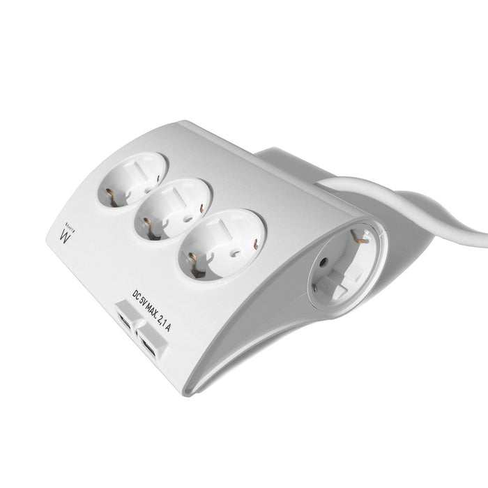 EAN 8056045879851 - Ewent EW3935 base múltiple 1,5 m 5 salidas AC Interior Blanco imagen 2