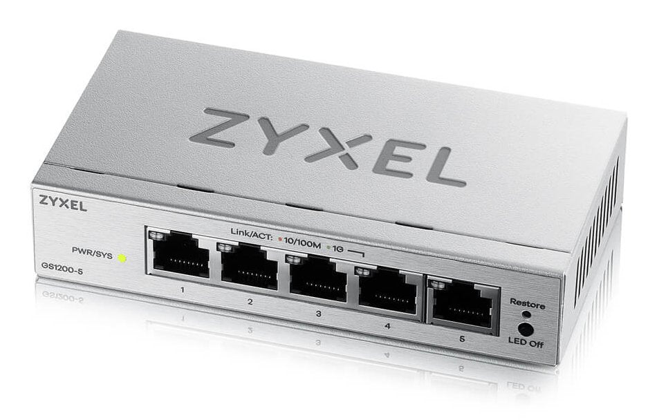 EAN 4718937649853 - Zyxel GS1200-5V3 Gestionado L2 Gigabit Ethernet (10/100/1000) Escritorio Gris imagen 1