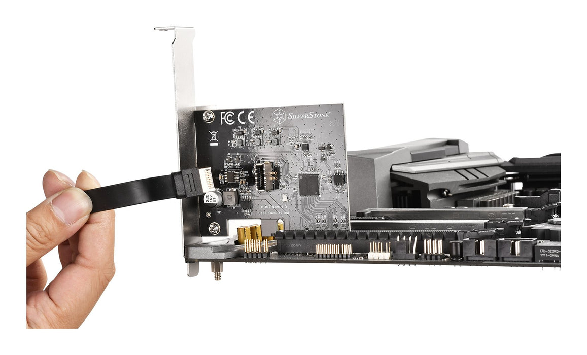 EAN 4710679811444 - Silverstone ECU07 tarjeta y adaptador de interfaz Interno USB 3.2 Gen 2x2 Type-C imagen 5