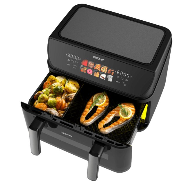 EAN 8435771921728 - Cecotec Cecofry&Grill Duoheat 10000 Doble 10 L Independiente 2800 W Freidora de aire caliente Negro imagen 2