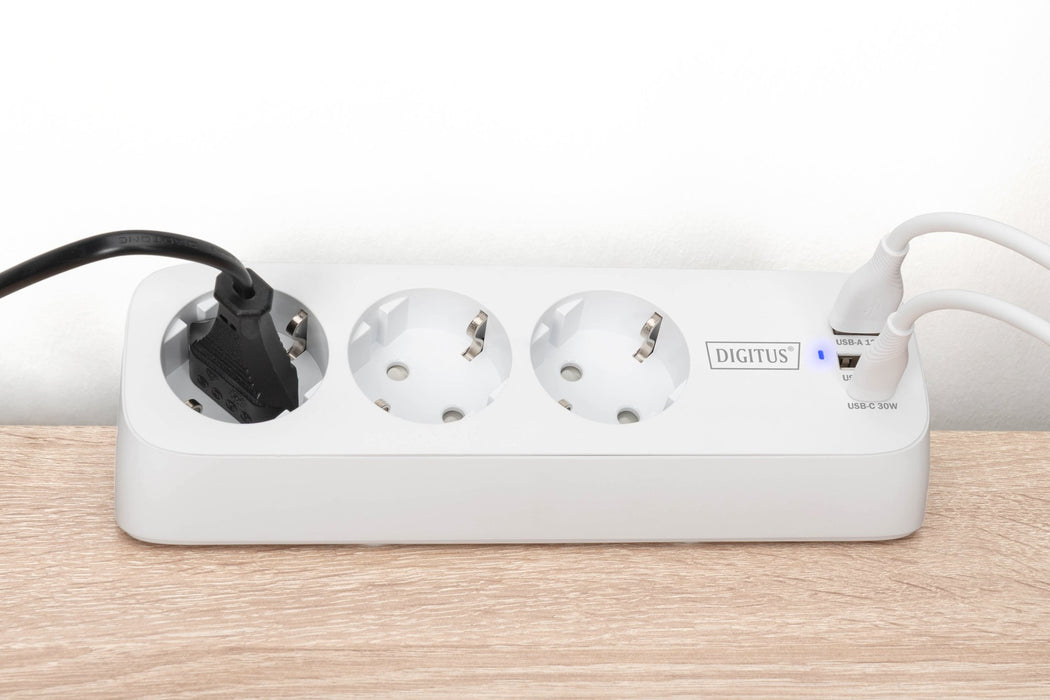 EAN 4016032502074 - Digitus DA-70626 base múltiple 1,5 m 3 salidas AC Interior Blanco imagen 2