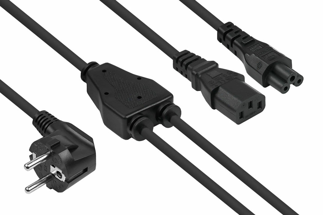 EAN 4066857000354 - Kabelmeister SK0135-S020 cable de transmisión Negro 2 m Enchufe tipo E+F C13 coupler + C5 coupler imagen 1
