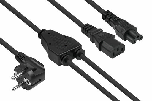 EAN 4066857000354 - Kabelmeister SK0135-S020 cable de transmisión Negro 2 m Enchufe tipo E+F C13 coupler + C5 coupler imagen 1