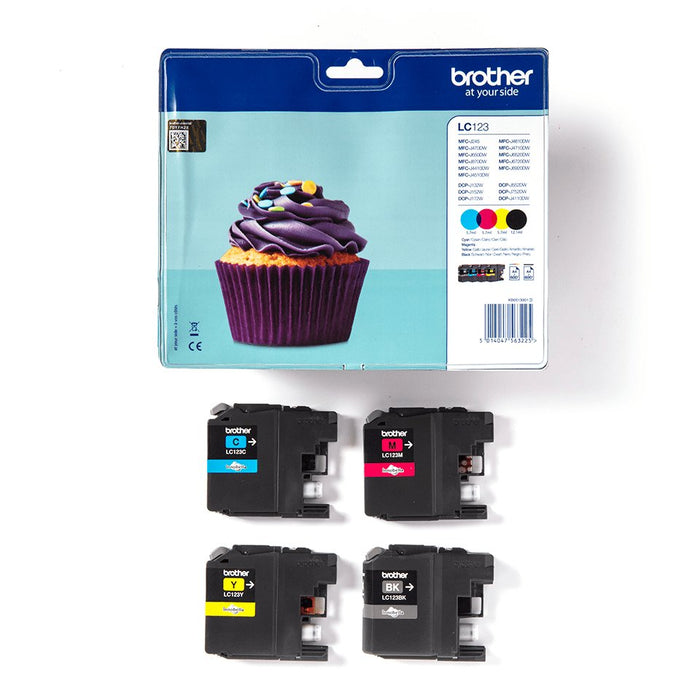 EAN 5014047563225 - Brother LC-123VALBP cartucho de tinta 4 pieza(s) Original Negro, Cian, Magenta, Amarillo imagen 3