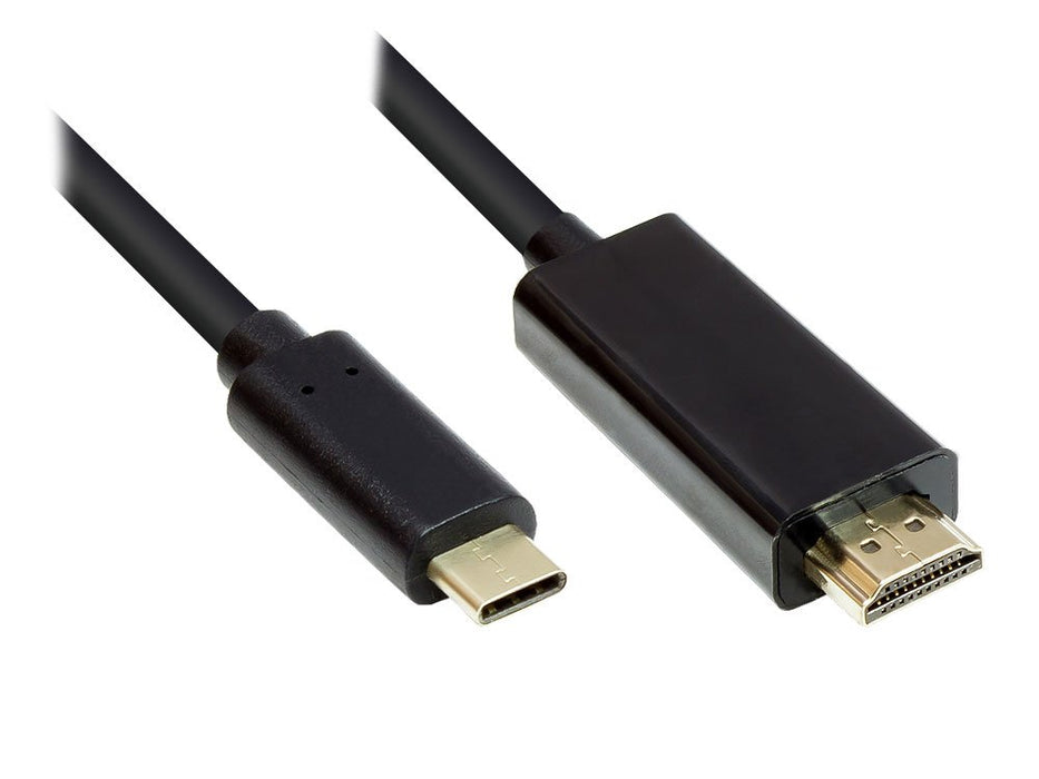 EAN 4014619366606 - Alcasa GC-M0102 adaptador de cable de vídeo 3 m HDMI tipo A (Estándar) USB Tipo C Negro imagen 1