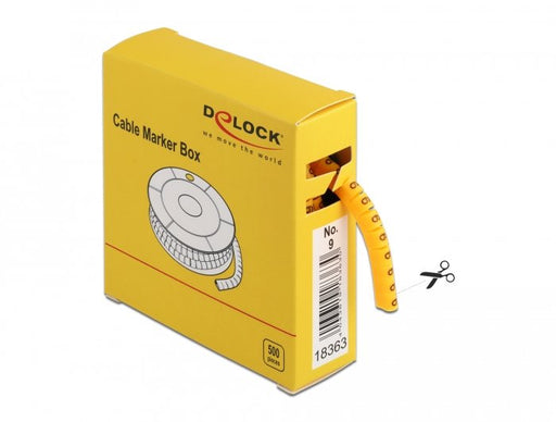EAN 4043619183630 - DeLOCK Kabelmarker Box Nr 9 gelb 500 Stück 500 pieza(s) imagen 2