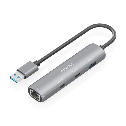 EAN 8435739903988 - AISENS ASUC-4P036-GR base para portátil y replicador de puertos Alámbrico USB 3.2 Gen 1 (3.1 Gen 1) Type- imagen 1