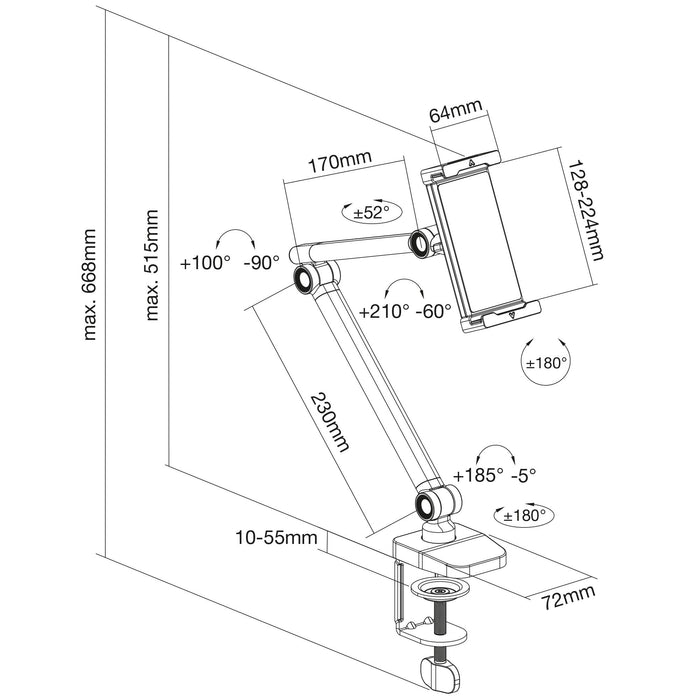 EAN 4043718317356 - InLine 55721S soporte Soporte pasivo Tablet/UMPC Negro imagen 2