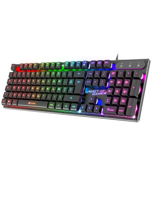 EAN 3700104455177 - Spirit of Gamer PRO-K1 teclado Juego USB AZERTY Negro imagen 1
