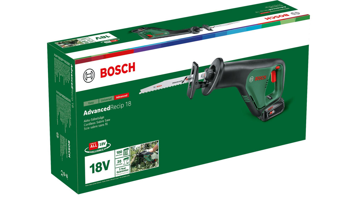 EAN 4059952570150 - Bosch AdvancedRecip 18 300 spm Negro, Verde imagen 3