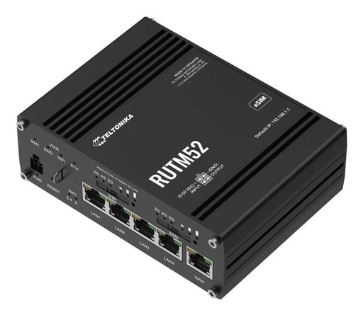 EAN 4779051842339 - Teltonika RUTM52 router inalámbrico Gigabit Ethernet Doble banda (2,4 GHz / 5 GHz) 5G Negro imagen 2