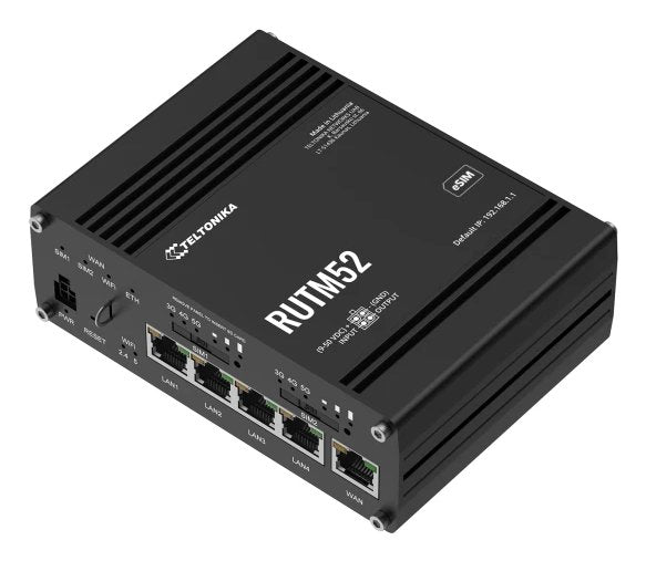 EAN 4779051842339 - Teltonika RUTM52 router inalámbrico Gigabit Ethernet Doble banda (2,4 GHz / 5 GHz) 5G Negro imagen 2