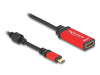 EAN 4043619600533 - DeLOCK 60053 adaptador de cable de vídeo 0,2 m USB Tipo C Negro, Rojo imagen 1