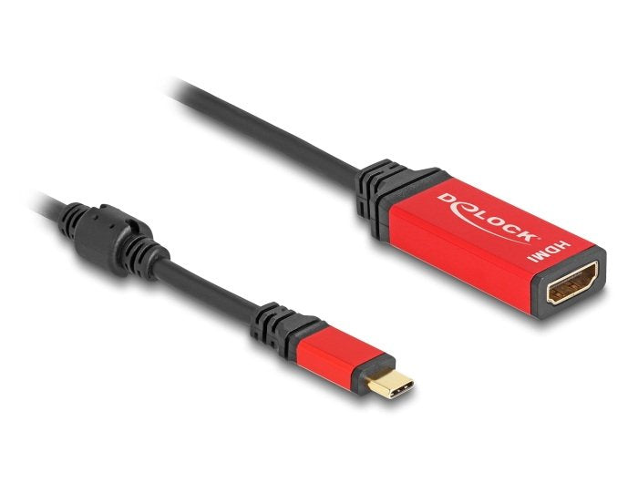 EAN 4043619600533 - DeLOCK 60053 adaptador de cable de vídeo 0,2 m USB Tipo C Negro, Rojo imagen 1
