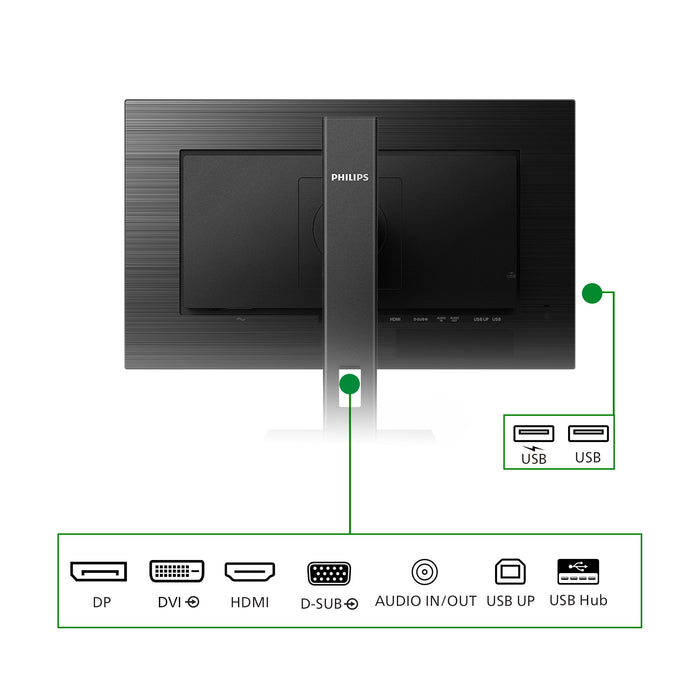 EAN 8712581772338 - Philips 242B1G/00 pantalla para PC 60,5 cm (23.8") 1920 x 1080 Pixeles Full HD LED Negro imagen 4