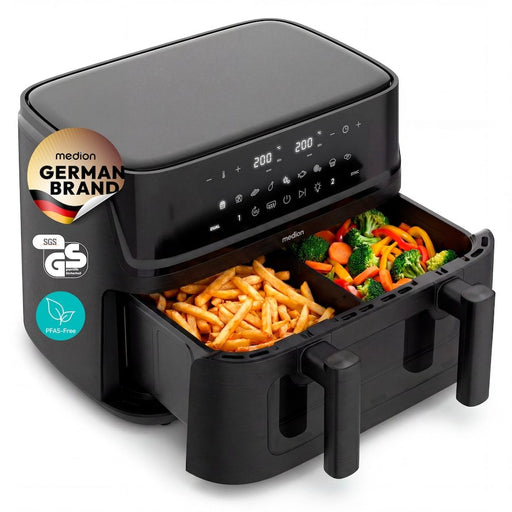 EAN 4061275248579 - MEDION LIFE P25 XXL Doble 10,8 L Independiente 3040 W Freidora de aire caliente Negro imagen 2