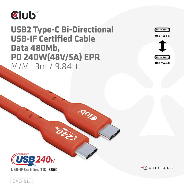 EAN 8719214472634 - CLUB3D CAC-1513 cable USB USB 2.0 USB C Naranja imagen 7