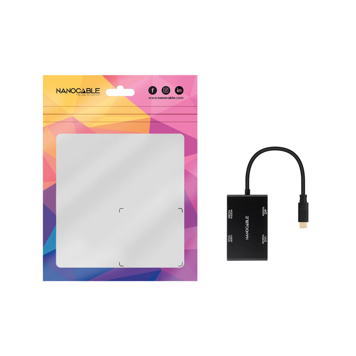 EAN 8433281014220 - Nanocable 10.16.4307 base para portátil y replicador de puertos Alámbrico USB 3.2 Gen 1 (3.1 Gen 1) Type- imagen 3