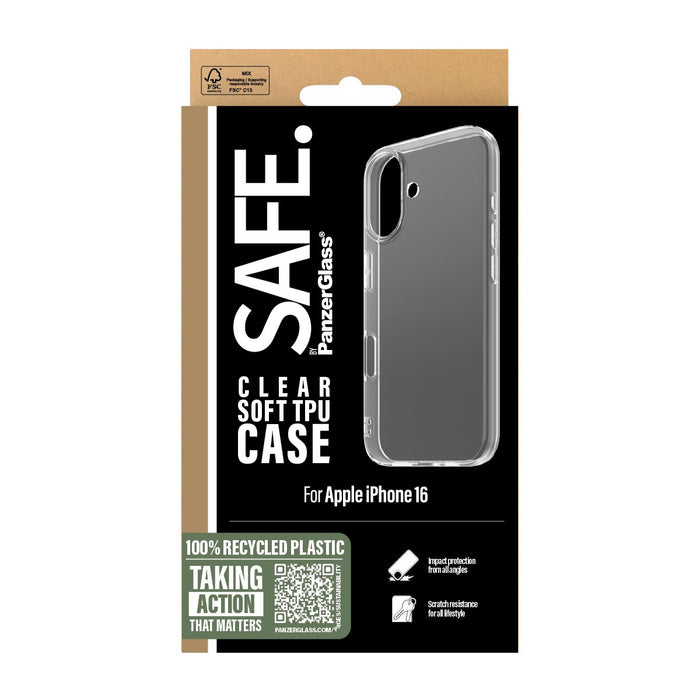 EAN 5715685003264 - PanzerGlass SAFE. by ® TPU Case Transparent iPhone 16 funda para teléfono móvil Transparente imagen 3