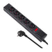 EAN 5902211111214 - Maclean MCE219 base múltiple 1,5 m 5 salidas AC Interior Negro imagen 1