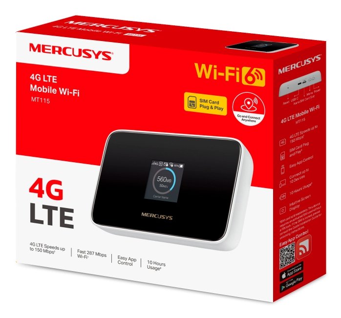 EAN 6957939004071 - Mercusys MT115 router de telefonía/puerta de enlace/módem Router de red móvil imagen 4