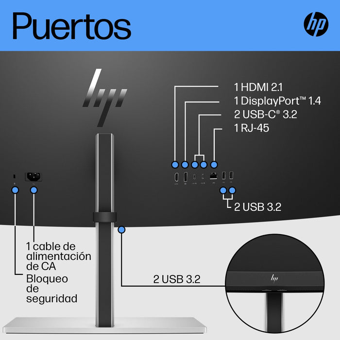 EAN 0196786293856 - HP E45c G5 DQHD Curved Monitor pantalla para PC 113 cm (44.5") 5120 x 1440 Pixeles Dual QHD LCD Negro imagen 8