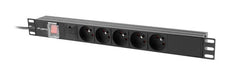 EAN 5901969441741 - Lanberg PDU-05E-0200-BK unidad de distribución de energía (PDU) 5 salidas AC 1U Negro imagen 2