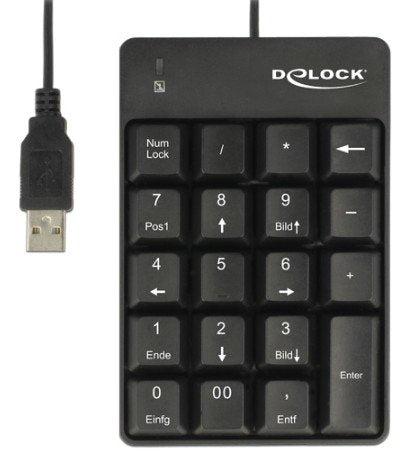 EAN 4043619124817 - DeLOCK 12481 teclado numérico Universal USB Negro imagen 3