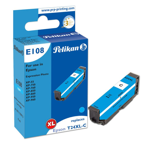 EAN 4018474709134 - Pelikan E108 cartucho de tinta 1 pieza(s) Compatible Alto rendimiento (XL) Cian imagen 1