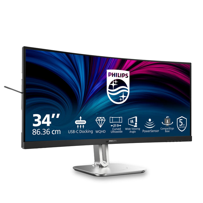 EAN 8712581806040 - Philips 5000 series 34B2U5600C/00 pantalla para PC 86,4 cm (34") 3440 x 1440 Pixeles Dual QHD LCD Gris imagen 2