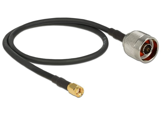 EAN 4043619889372 - DeLOCK 88937 cable coaxial CFD200 0,5 m RP-SMA Negro imagen 2