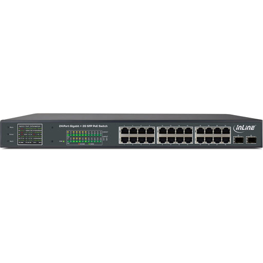 EAN 4043718277810 - InLine 32324P switch Gigabit Ethernet (10/100/1000) Energía sobre Ethernet (PoE) 1U Negro imagen 2