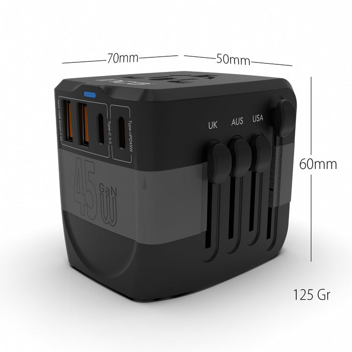 EAN 8681949016509 - Inca IPW-45SA adaptador de enchufe eléctrico Universal Negro imagen 3