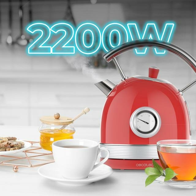 EAN 8435484019811 - Cecotec Thermosense 420 tetera eléctrica 1,8 L 2200 W Cromo, Rojo imagen 3