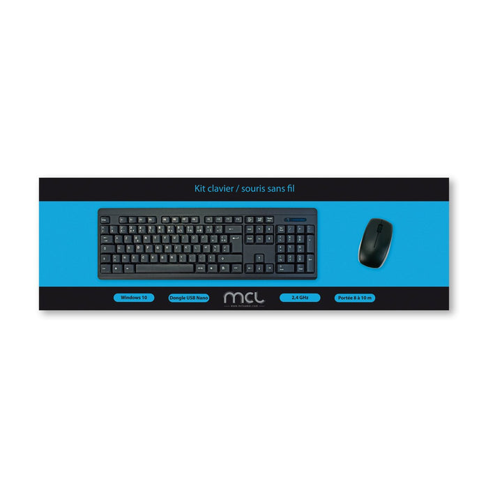 EAN 3700224757465 - MCL ACK-2012W/N teclado Ratón incluido Universal RF inalámbrico AZERTY Francés Negro imagen 5